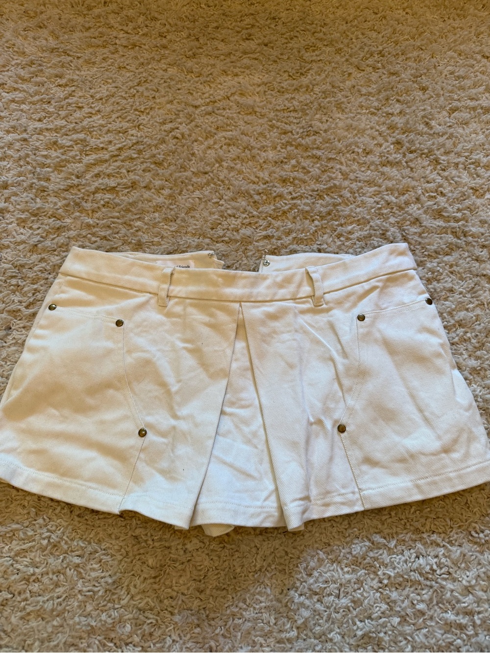 Lovers + Friends White Pleated Skort
